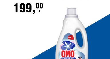 BİM'den Sıvı Çamaşır Deterjanı Kampanyası: Omo Etkili Temizlik 1500 ml Sadece 199 TL
