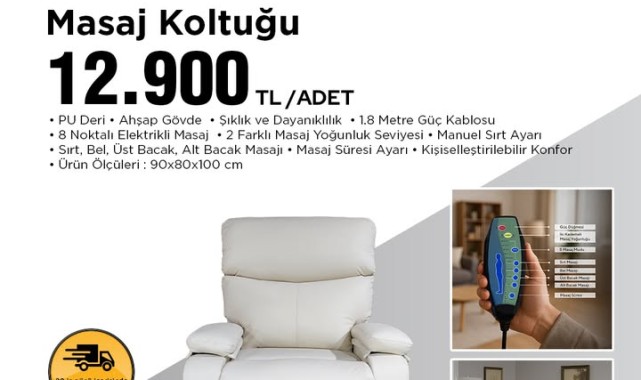 BİM'den Yeni Hizmet: Kapınıza Gelen Masaj Koltuğu Siparişi