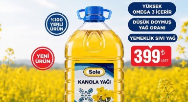 BİM'den Yeni Ürün: Yüksek Omega 3'lü Sole Kanola Yağı Raflarda