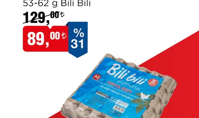 BİM'den Yumurta Kampanyası: 30'lu Koli 89 TL'ye