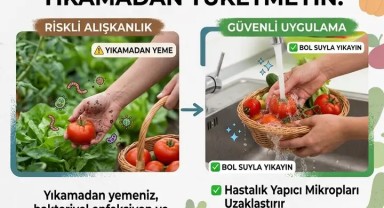 Karaman Valiliği'nden Önemli Uyarı: Meyve ve Sebzeleri Yıkamadan Tüketmeyin!