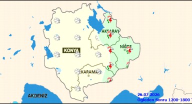 Karaman'da 26 Temmuz Pazar Hava Durumu: Parçalı Bulutlu ve Yağışlı