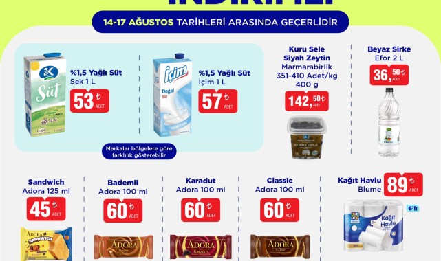 BİM Karaman Mağazalarında 14-17 Tarihleri Arasında Büyük İndirim Fırsatı