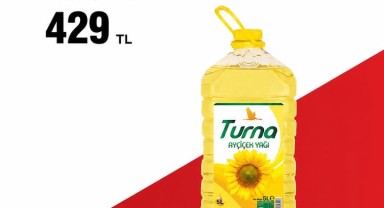 BİM Karaman Mağazalarında Turna 5 Litre Ayçiçek Yağı Fırsatı