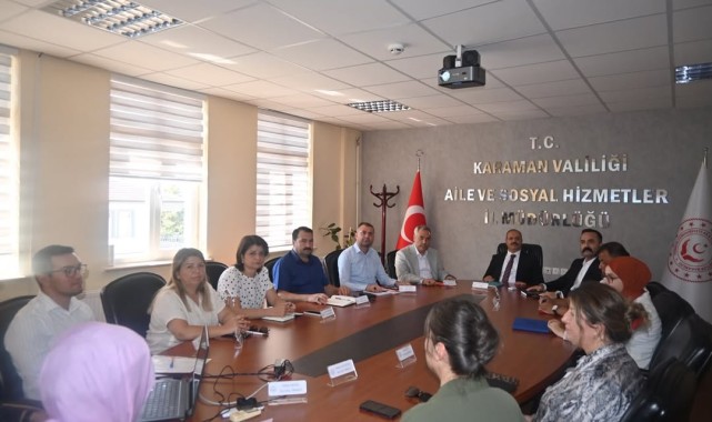 Karaman Aile ve Sosyal Hizmetler Müdürlüğünden İstişare Toplantısı