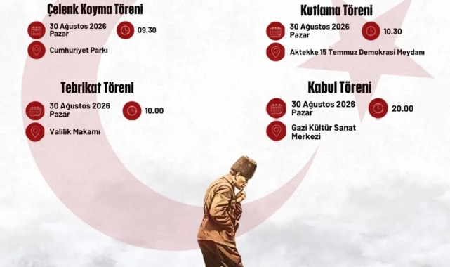 Karaman'da 30 Ağustos Zafer Bayramı 104. Yılı Kutlama Programı Belli Oldu