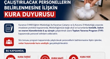 Karaman'da TYP Personel Alımı Kura Tarihi Belli Oldu