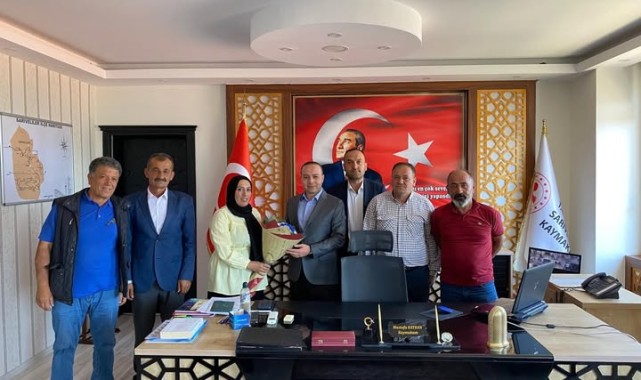 Sarıveliler Muhtarlarından Kaymakam'a Hayırlı Olsun Ziyareti