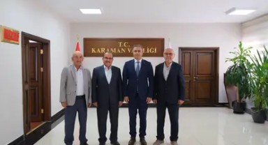 İstanbul Karaman Ayrancılılar Derneği ve Protokolden Vali Çiçek'e Ziyaret