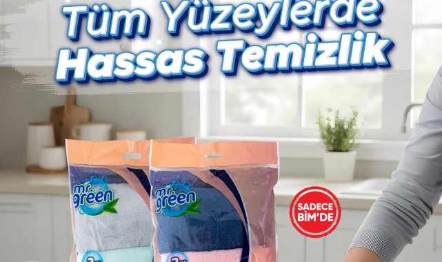 Karaman BİM Mağazalarında Mr. Green Peluş Mikrofiber Bez Satışa Sunuldu
