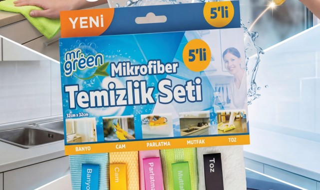 Karaman BİM Mağazalarında Temizlik Seti Fırsatı: Mr. Green 5'li Mikrofiber Set Satışa Çıkıyor