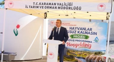 Karaman'da 'Hayvanlar Susuz Kalmasın Projesi' Hayata Geçirildi