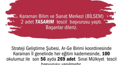 Karaman BİLSEM'den İnovasyona Çifte İmza: 2 Tasarım Tescil Başvurusu!