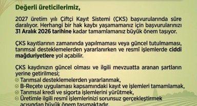Karaman'da ÇKS Başvuruları İçin Son Tarih 31 Aralık